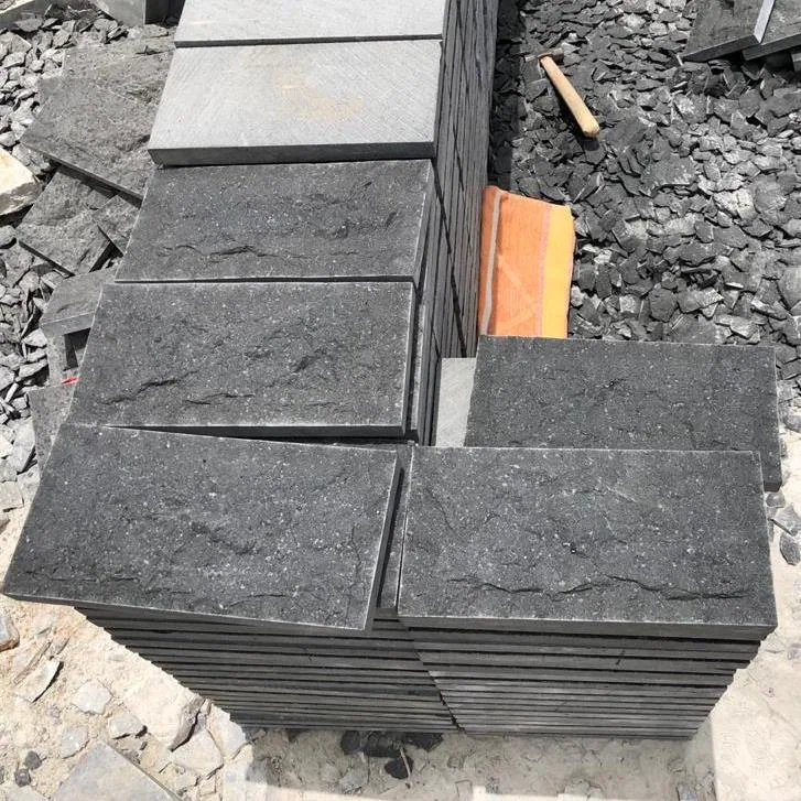 Sagar Black Basalt Cobblestone - Paving And Cobble carved in natural stone, JJM Stone Art UAE