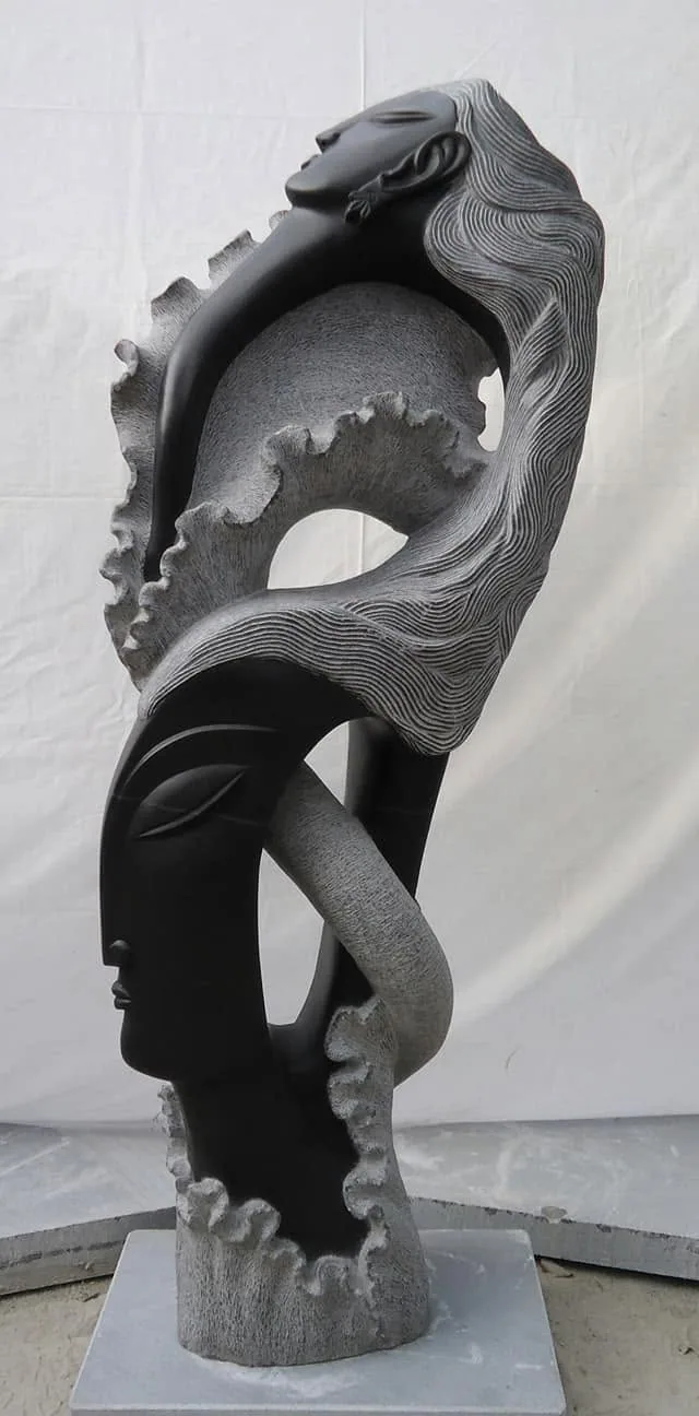 Chaos - Sculpture carved in natural stone, JJM Stone Art UAE