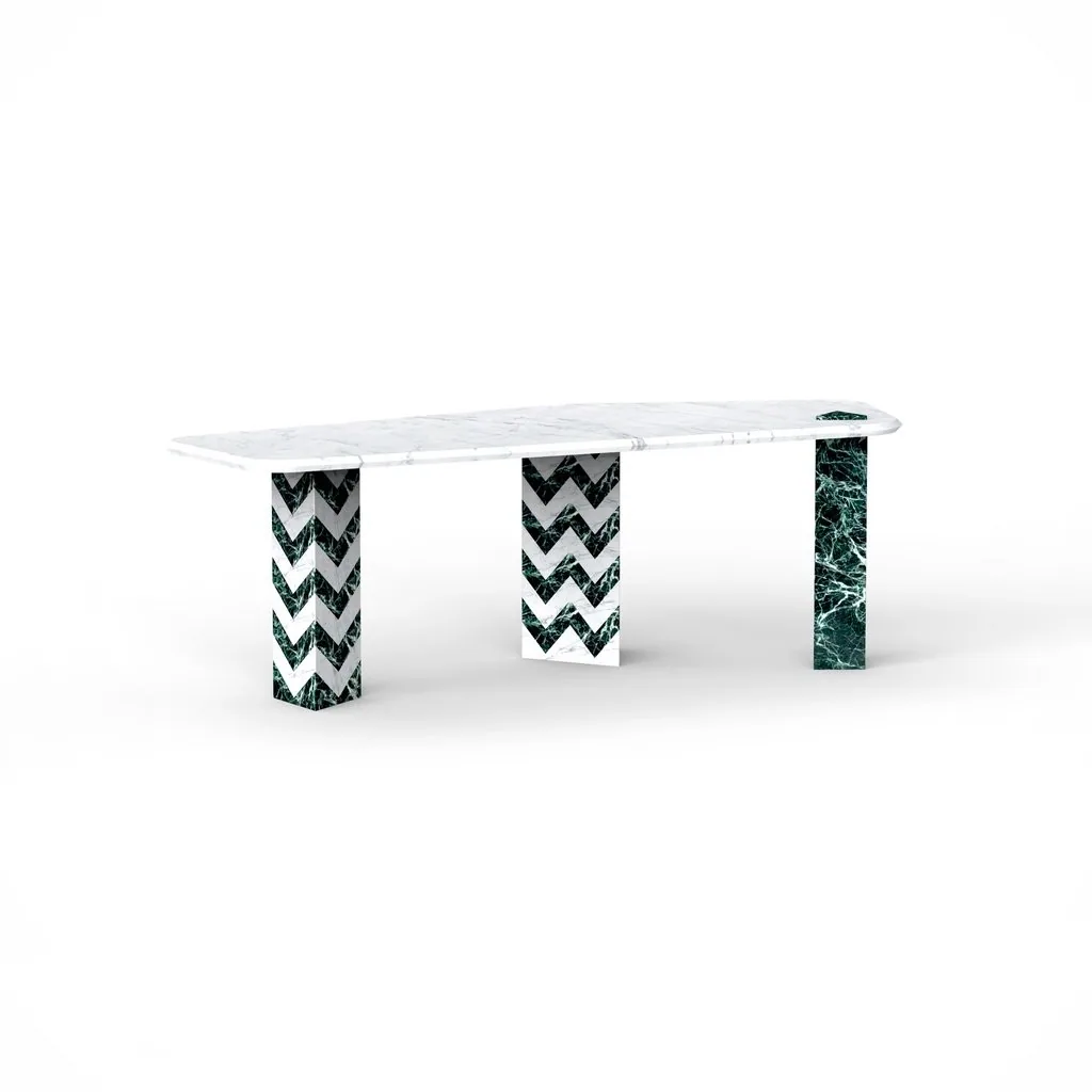 Chevron Marble Table view 2