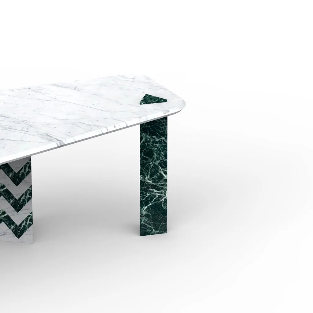 Chevron Marble Table view 3