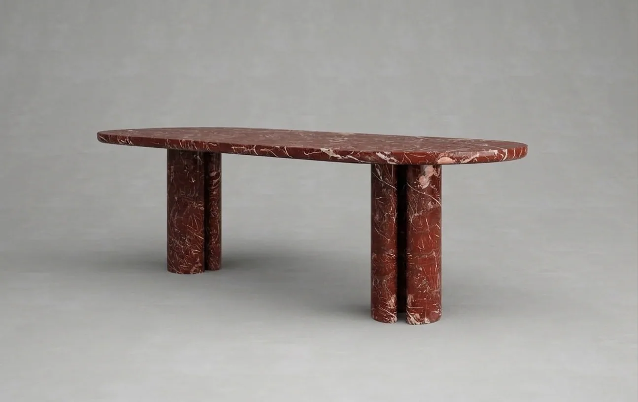 Coral Reef Table - Dining Table carved in natural stone, JJM Stone Art UAE
