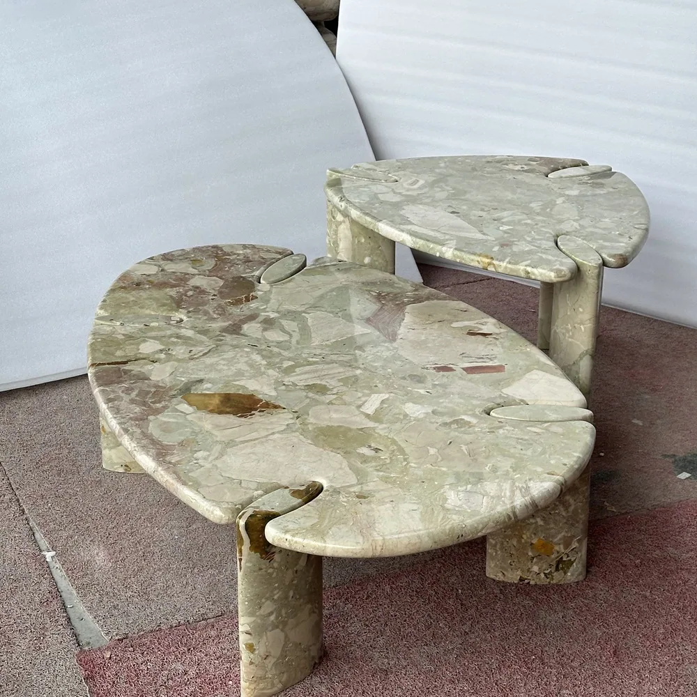Egg Table - Center Table carved in natural stone, JJM Stone Art UAE