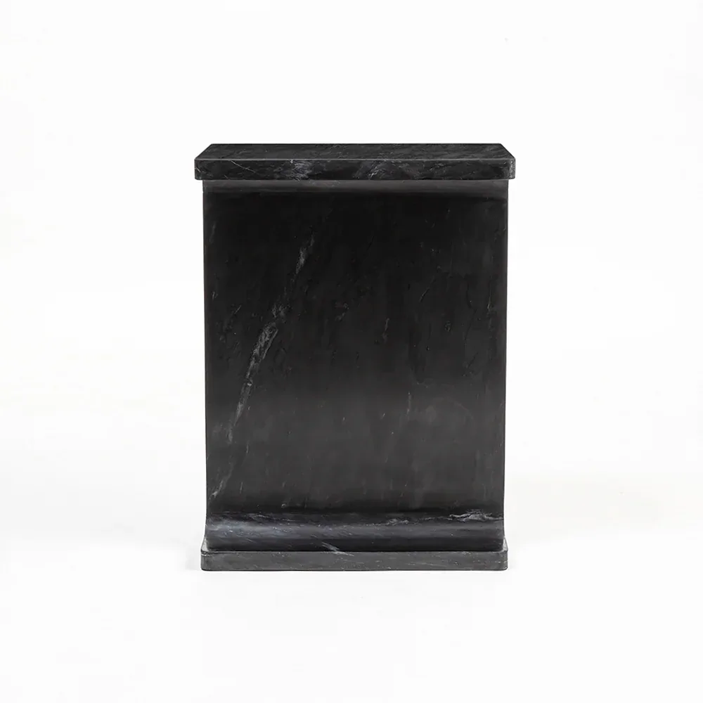 I Beam Plinth Table - Side Table carved in natural stone, JJM Stone Art UAE
