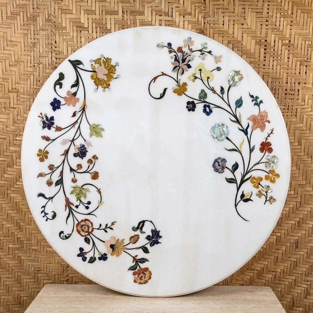 Inlay Medallion - Medallion carved in natural stone, JJM Stone Art UAE