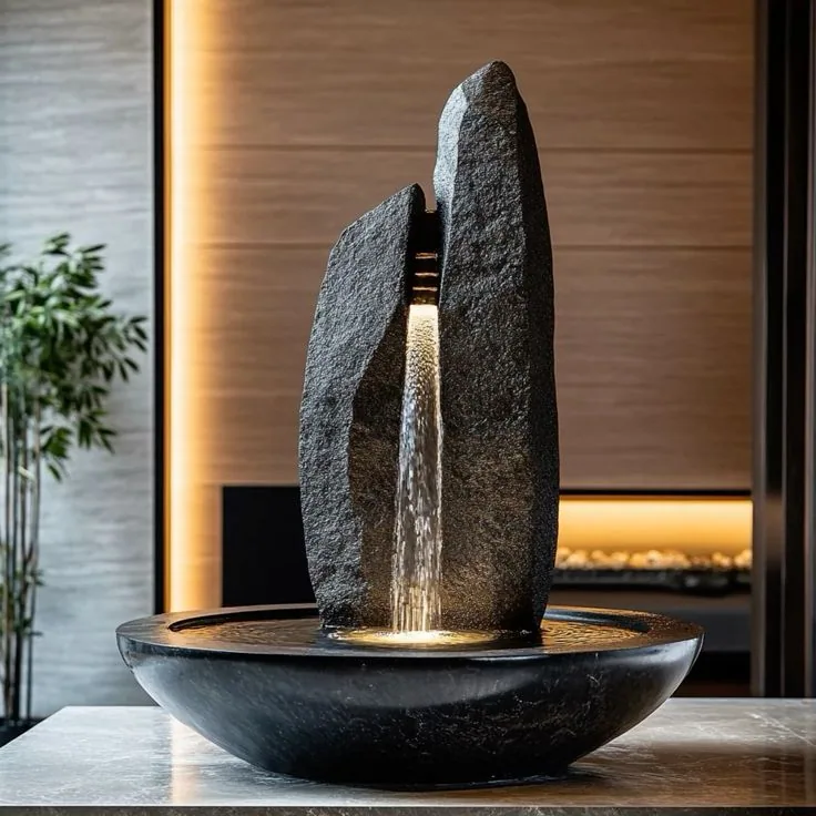 Modern Fountain - Water Feature & Fountain carved in natural stone, JJM Stone Art UAE