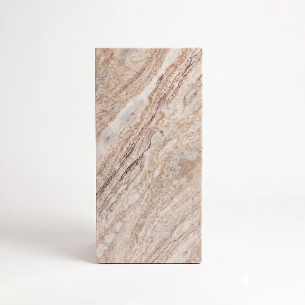 Monolith Side Table - Side Table carved in natural stone, JJM Stone Art UAE