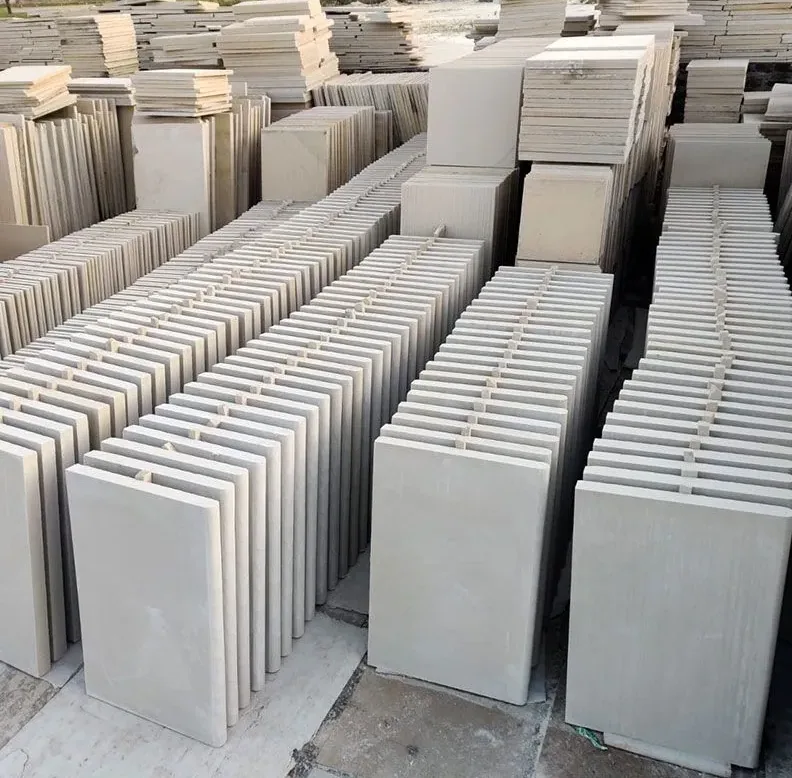 Gwalior Mint White Sandstone - Flat Cladding & Slabs carved in natural stone, JJM Stone Art UAE