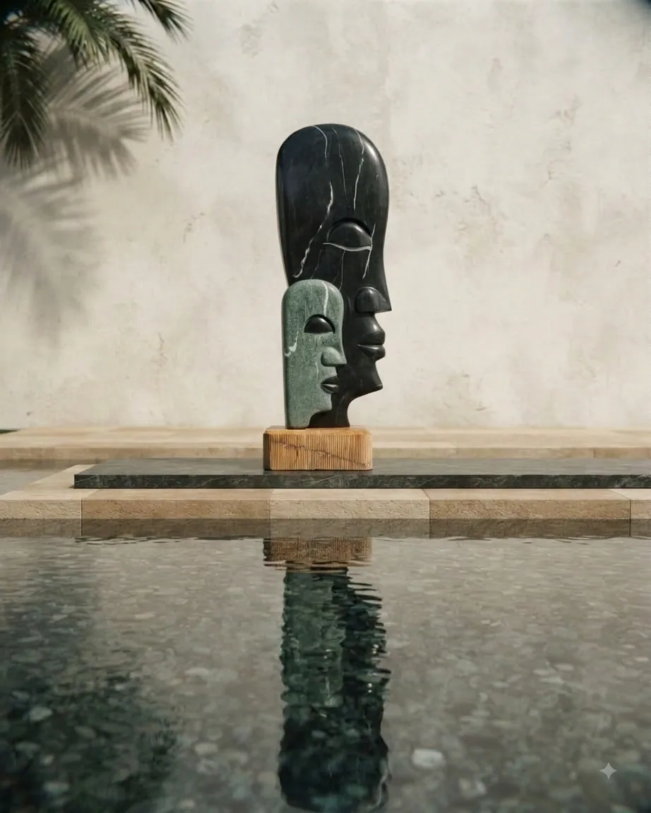 Peace - Sculpture carved in natural stone, JJM Stone Art UAE