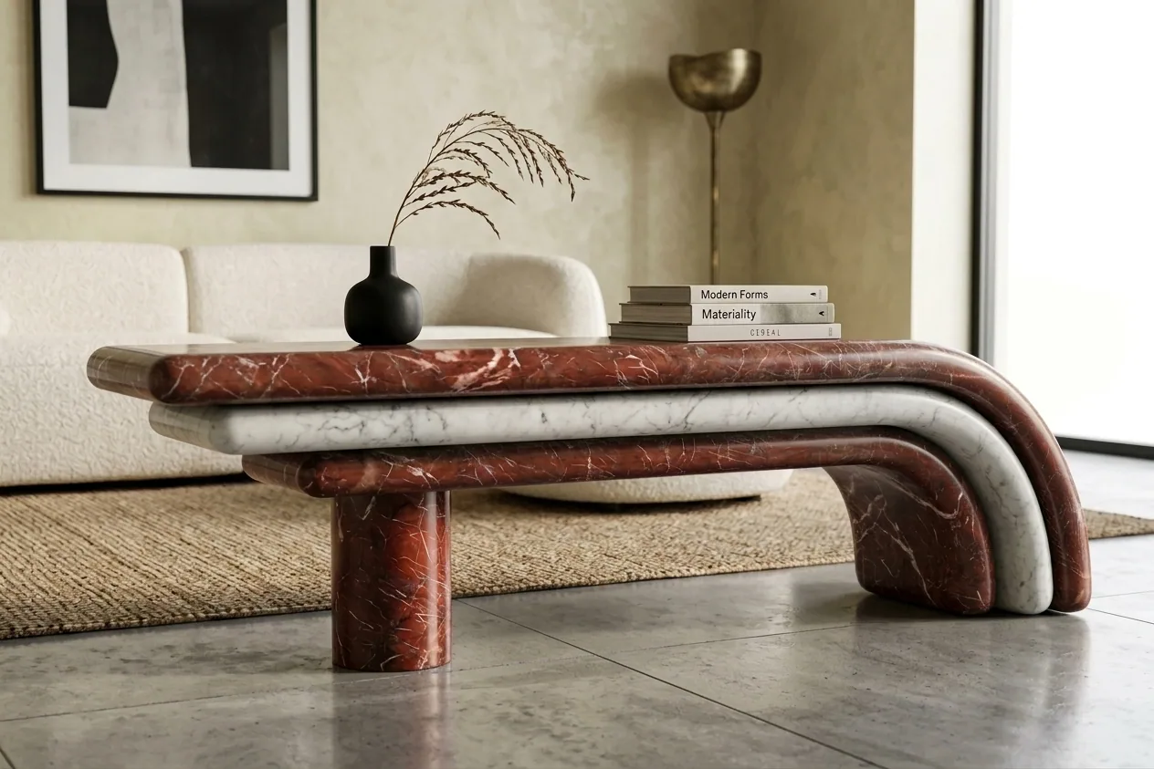 Plinth Bench - Benches carved in natural stone, JJM Stone Art UAE