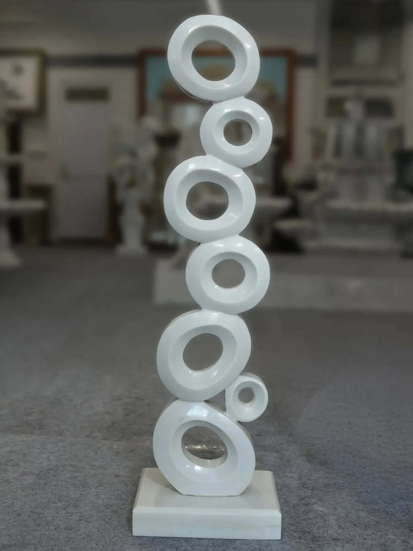 Rings - Sculpture carved in natural stone, JJM Stone Art UAE