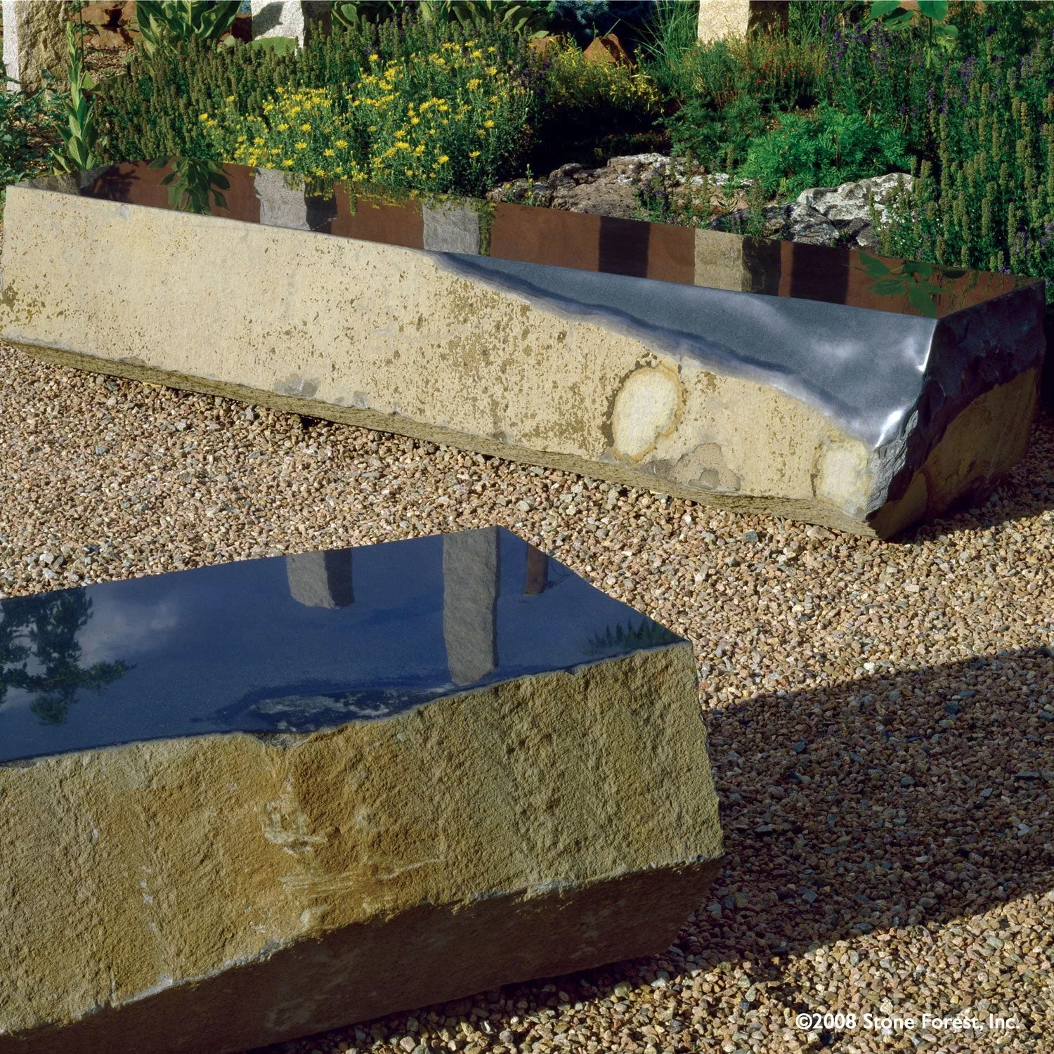 Seating Monolith - Boulder carved in natural stone, JJM Stone Art UAE