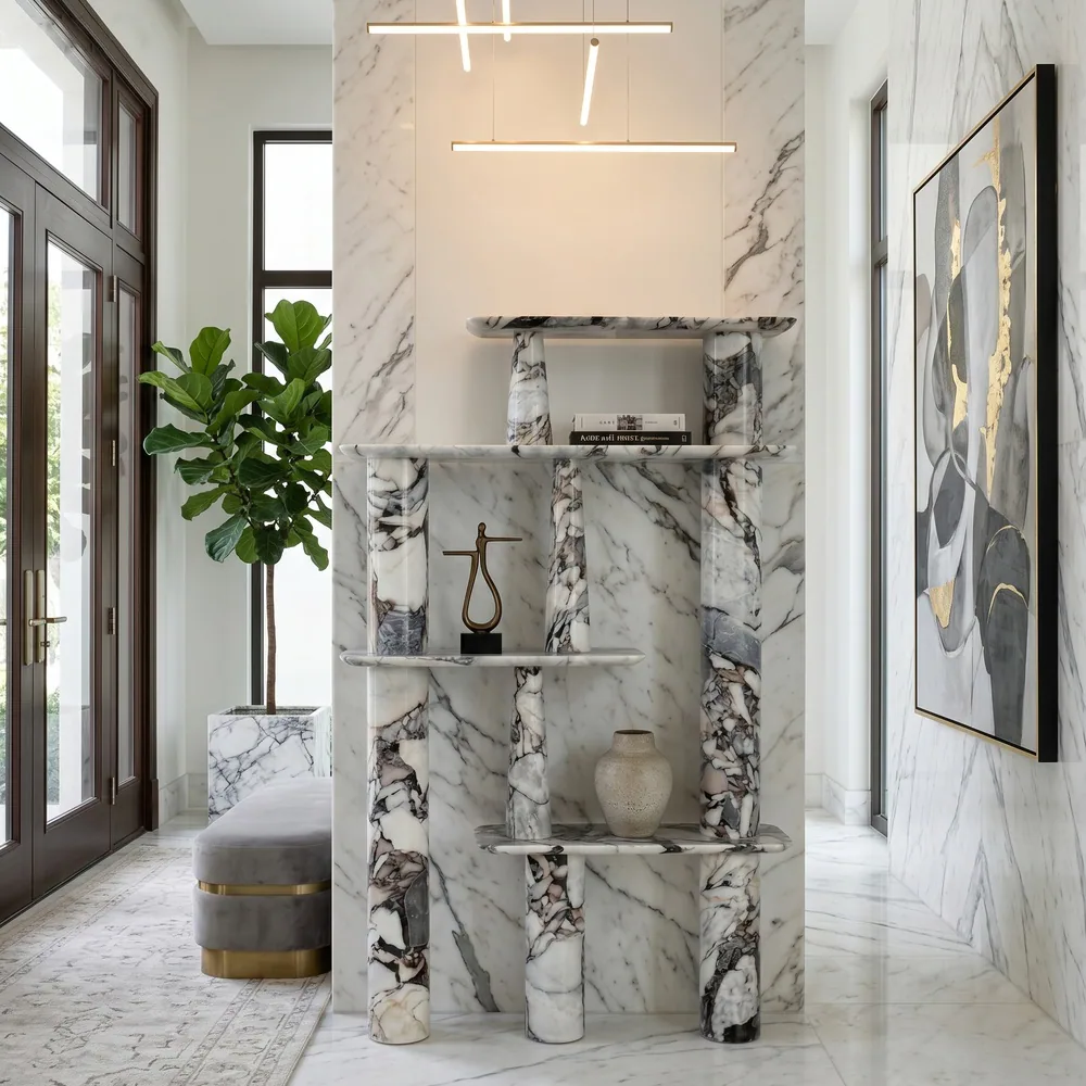 Skyline Console - Consol carved in natural stone, JJM Stone Art UAE