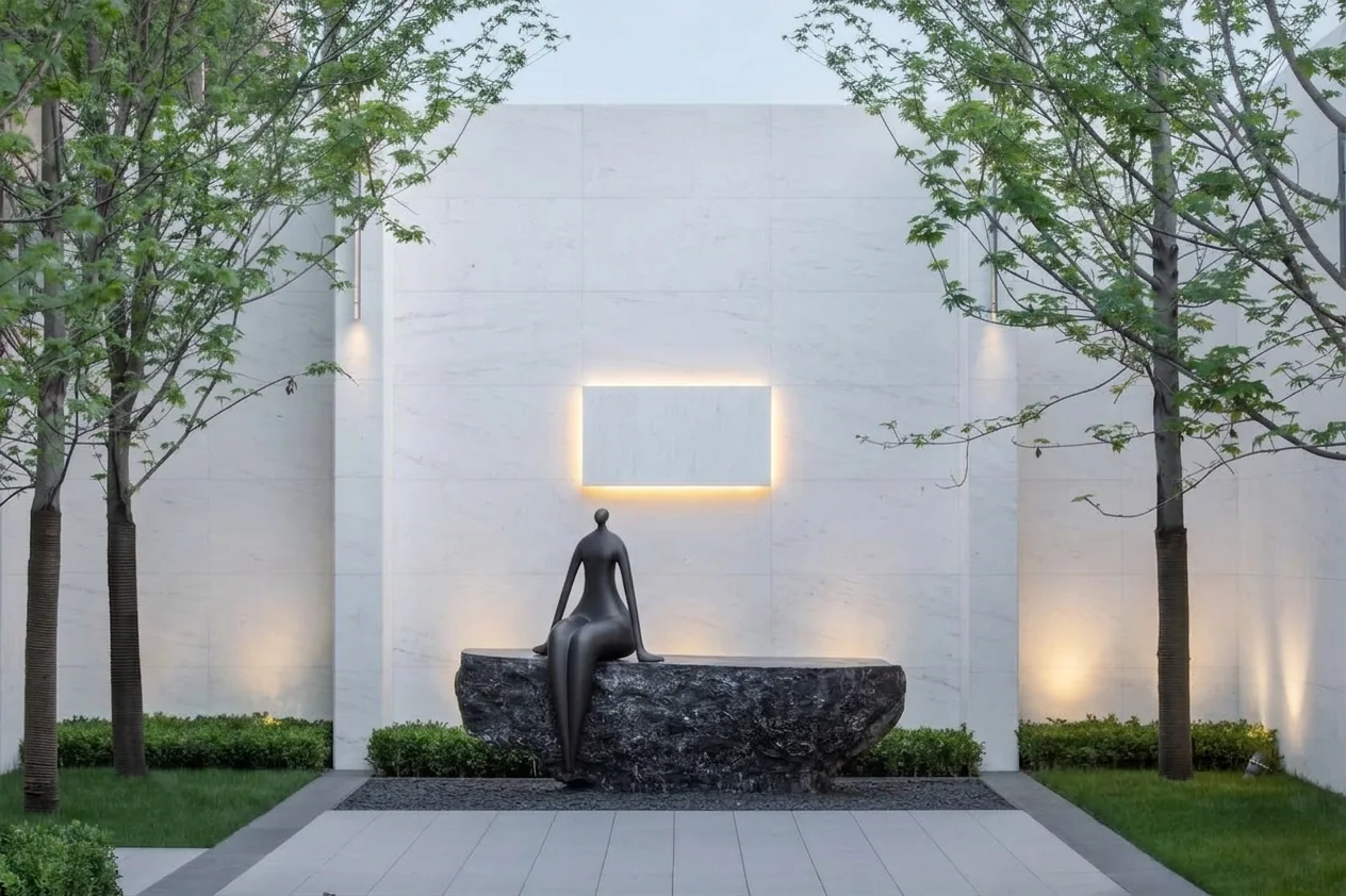 Solitude - Sculpture carved in natural stone, JJM Stone Art UAE