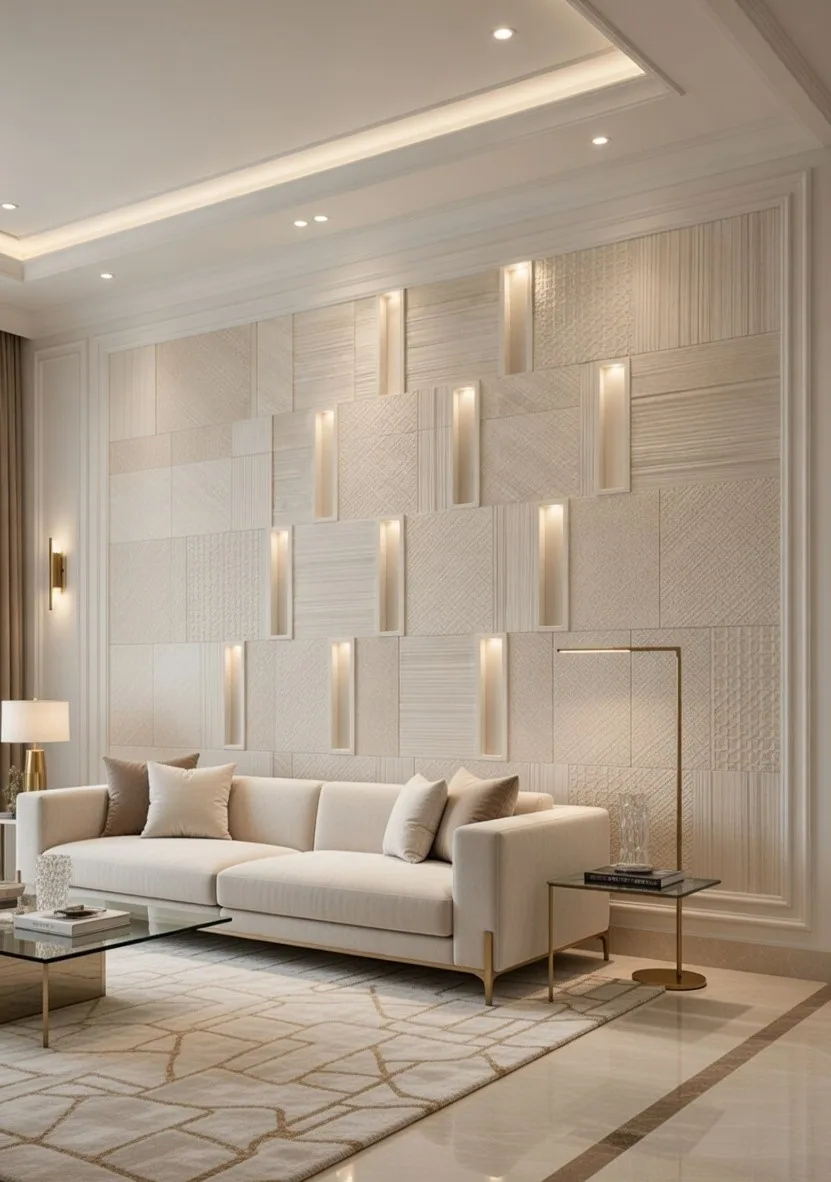 Tactile Wall - Carved Feature Wall carved in natural stone, JJM Stone Art UAE