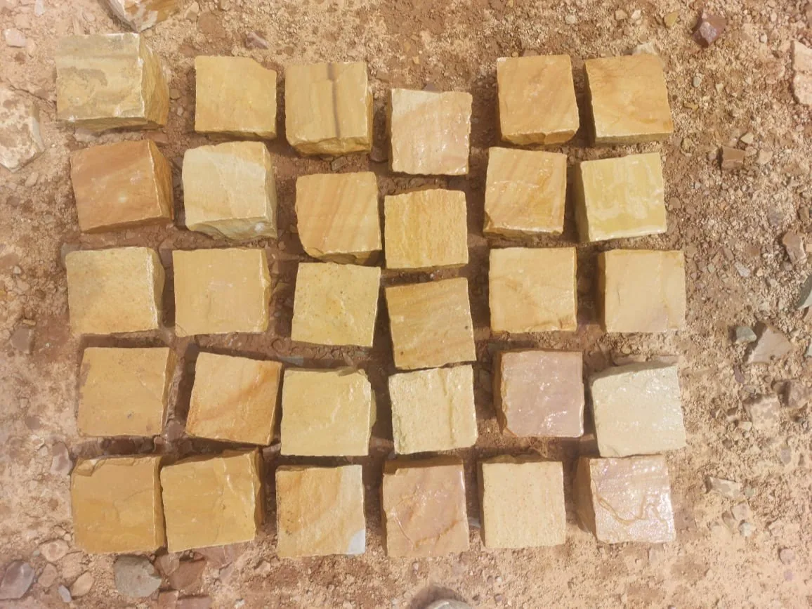 Teak Vein Sandstone Cobblestone view 3