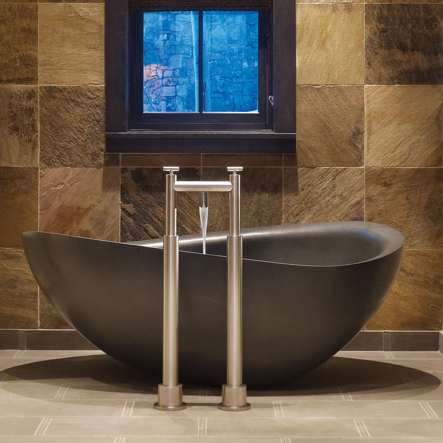 The Gondola Bathtub - Bath Tub carved in natural stone, JJM Stone Art UAE