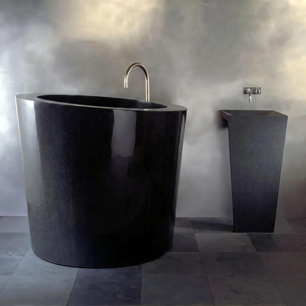 The Void Bathtub - Bath Tub carved in natural stone, JJM Stone Art UAE