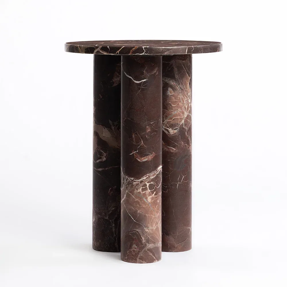 Tripod Side Table - Side Table carved in natural stone, JJM Stone Art UAE