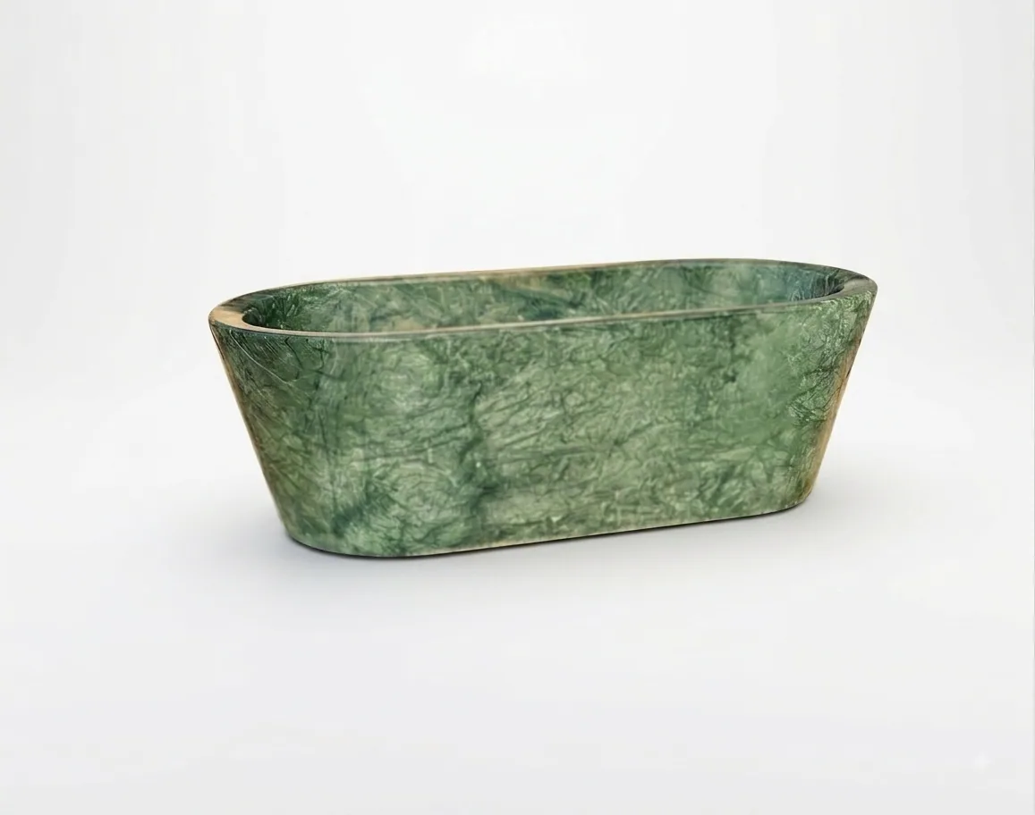 Verde Majesty Bathtub - Bath Tub carved in natural stone, JJM Stone Art UAE